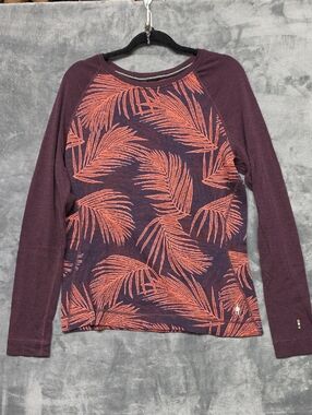 Smartwool Women's Merino 250 Burgandy with Sunset Coral Palm sz Large